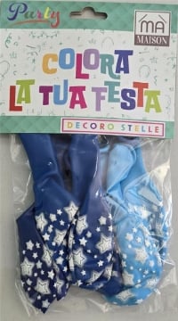 MA MAISON PALLONCINI STELLE BLU E CELESTI 8PZ 30CM Ø