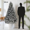 MAURY'S ALBERO DI NATALE CURMAYEUR INNEVATO CON BASE TRONCO BIANCA 180CM - RAMI 482 OKX