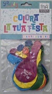 MAURY'S PALLONCINI "TANTI AUGURI" MULTICOLOR