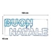 HIGH TECH "BUON NATALE" TUBO 150X45 324 LED BIANCO GHIACCIO/BLU USO ESTERNO - CAVO DA 1,4MT OKX