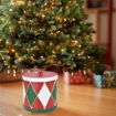 MAURY'S BASE SUPPORTO ALBERO DI NATALE A TAMBURO CON ROMBI COLORATI DIMENSIONI Ø32X31 H CM