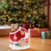 MAURY'S BASE SUPPORTO ALBERO DI NATALE CON PALLINA A CASETTA CON PUPAZZO DI NEVE Ø 33X43H CM