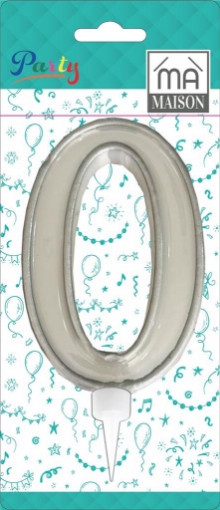 MA MAISON MAXI CANDELA NUMERO "0" ARGENTO