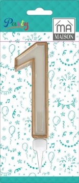 MA MAISON MAXI CANDELA NUMERO "1" ORO