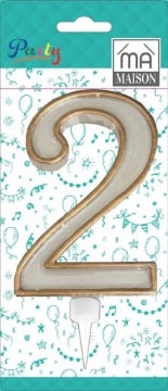 MA MAISON MAXI CANDELA NUMERO "2" ORO