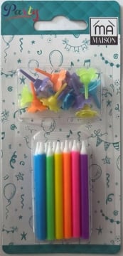 MA MAISON CANDELINE CON PIEDI MULTICOLORE 12PZ
