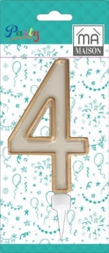 MA MAISON MAXI CANDELA NUMERO "4" ORO