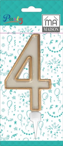 MA MAISON MAXI CANDELA NUMERO "4" ORO