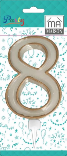 MA MAISON MAXI CANDELA NUMERO "8" ORO