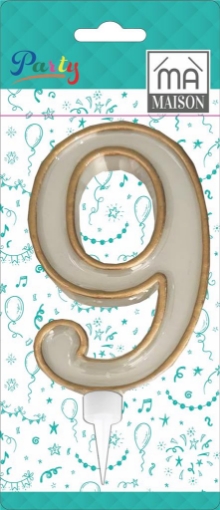 MA MAISON MAXI CANDELA NUMERO "9" ORO