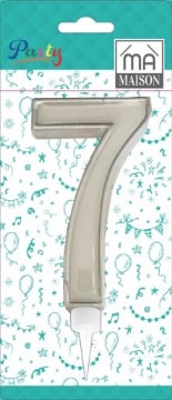 MA MAISON MAXI CANDELA NUMERO "7" ARGENTO