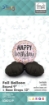MA MAISON MYLAR PALLONCINO "ROSE BLACK" SCRITTA "HAPPY BIRTHDAY" + BASE 23X9 CM CANNUCCIA INCLUSA