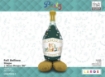 MA MAISON MYLAR PALLONCINO "XL CELEBRATE BOTTLE" + BASE 30X18 CM CANNUCCIA INCLUSA