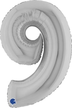 MAURY'S PALLONCINO MYLAR ARGENTATO "9" 26 POLLICI