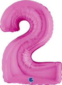 MAURY'S PALLONCINO MYLAR FUXIA "2" 26 POLLICI