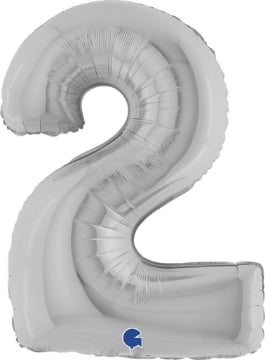 MAURY'S PALLONCINO MYLAR ARGENTATO "2" 26 POLLICI
