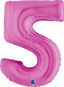 MAURY'S PALLONCINO MYLAR FUXIA "5" 26 POLLICI