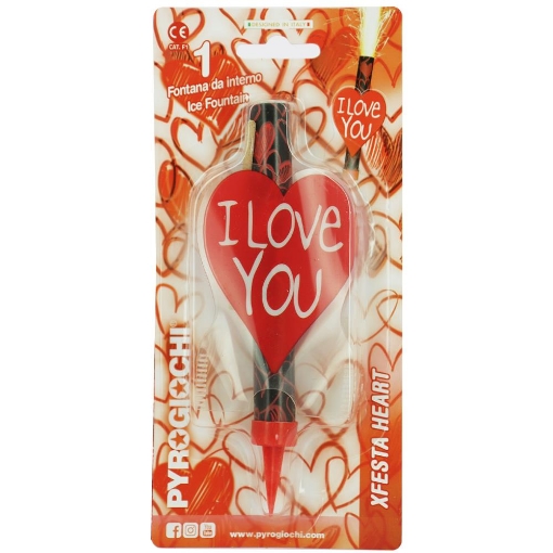 PYROGIOCHI CANDELA ESPLOSIVA "I LOVE YOU" DA INTERNO
