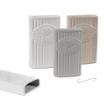 VASO UMIDIFICATORE A RIGHE CON SCRITTA IN CERAMICA DIMENSIONI 8X4X17CM - COLORE ASSORTITO
