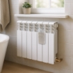 VASO UMIDIFICATORE A RIGHE CON SCRITTA IN CERAMICA DIMENSIONI 8X4X17CM - COLORE ASSORTITO