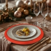 MA MAISON SOTTOPIATTO GLOSSY COLORE ROSSO - DIAMETRO 33 CM 