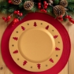 MA MAISON SOTTOPIATTO CON ALBERI DI NATALE COLORE GOLD - DIAMETRO 33 CM