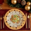 MA MAISON SOTTOPIATTO CON ALBERI DI NATALE COLORE GOLD - DIAMETRO 33 CM