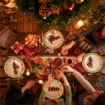 MA MAISON SOTTOPIATTO CON ALBERI DI NATALE COLORE GOLD - DIAMETRO 33 CM