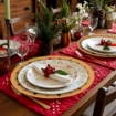MA MAISON SOTTOPIATTO CON ALBERI DI NATALE COLORE GOLD - DIAMETRO 33 CM