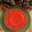 MA MAISON SOTTOPIATTO CON ALBERI DI NATALE COLORE ROSSO - DIAMETRO 33 CM