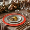 MA MAISON SOTTOPIATTO CRUMBLE COLORE ROSSO - DIAMETRO 33 CM 