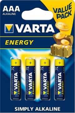 BATTERIE VARTA ENERGY AAA IN CONFEZIONE DA 4PZ