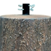 SUPPORTO BASE PER ALBERO DI NATALE  SA 150 A 240H CM TRONCO EFFETTO REALISTICO Ø35 X 35+6 CM - MARRONE CHIARO 