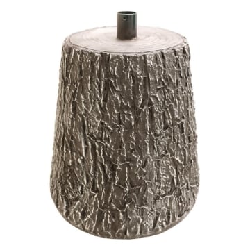 SUPPORTO BASE TRONCO ALBERO DI NATALE DA 180 A 270H CM EFFETTO TRONCO IN MAGNESIA  Ø40X40+5 CM - COLORE MARRONE SCURO
