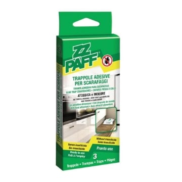 ZZ PAFF TRAPPOLE ADESIVE PER SCARAFAGGI ATOSSICA E INODORE 3PZ