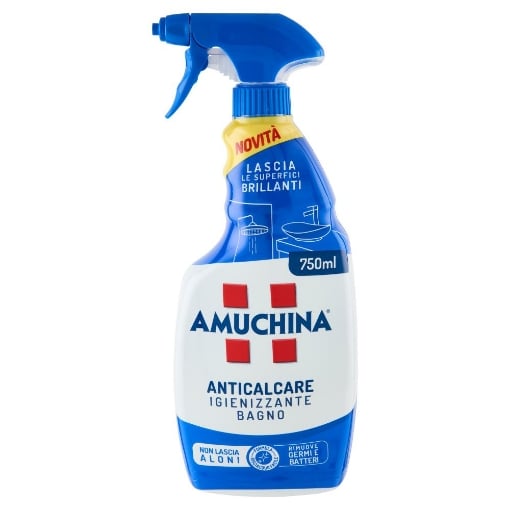 SPRAY AMUCHINA ANTICALCARE IGIENIZZANTE BAGNO NON LASCIA ALONI, RIMUOVE GERMI E BATTERI 750ML 