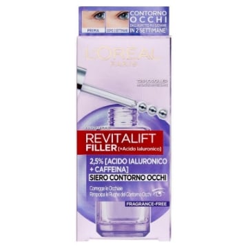 L'OREAL REVITALIFT FILLER + 2,5% ACIDO IALURONICO + CAFFEINA SIERO CONTORNO OCCHI 20ML
