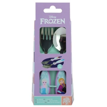 SET 2 POSATE ACCIAIO FROZEN FORCHETTA E CUCCHIAIO