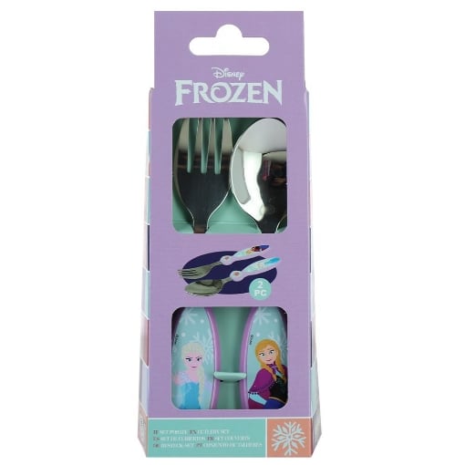 SET 2 POSATE ACCIAIO FROZEN FORCHETTA E CUCCHIAIO