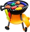 MAISONELLE - BARBECUE TRAINABILE, CON LUCI E SUONI,LA CARBONELLA SI ILLUMINA, CON ALIMENTI E UTENSILI - DIMENSIONI 46 X 46 X 59 CM