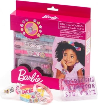 BARBIE - BIJOUX COLLECTION CONFEZIONE CON 5 BRACCIALETTI, CIONDOLI E LETTERE