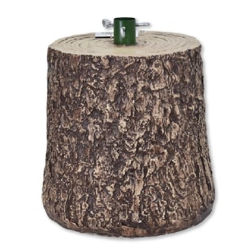  MAURY'S BASE SUPPORTO ALBERO DI NATALE EFFETTO TRONCO DIMENSIONI 32X26X30+4CM COLORE MARRONE USATO