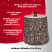  MAURY'S BASE SUPPORTO ALBERO DI NATALE EFFETTO TRONCO DIMENSIONI 32X26X30+4CM COLORE MARRONE USATO