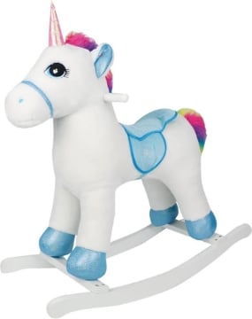 MY VIP - CAVALLO UNICORNO FANTASY  A DONDOLOCON SUONI E OCCHI RICAMATI