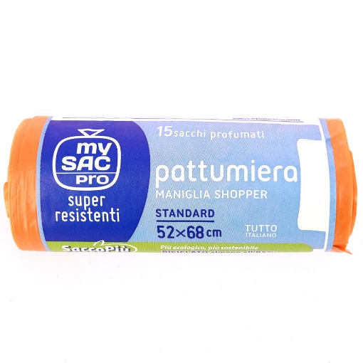 SACCHI PATTUMIERA PROFUMATI CON MANIGLIA SHOPPER SUPER RESISTENTI 15 PZ 52X68 CM ASSORTITO