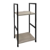 LIBRERIA STILE INDUSTRIAL A 3 RIPIANI IN LEGNO E METALLO DIMENSIONI 29X24X48CM - COLORE ROVERE