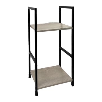 LIBRERIA STILE INDUSTRIAL A 3 RIPIANI IN LEGNO E METALLO DIMENSIONI 29X24X48CM - COLORE ROVERE