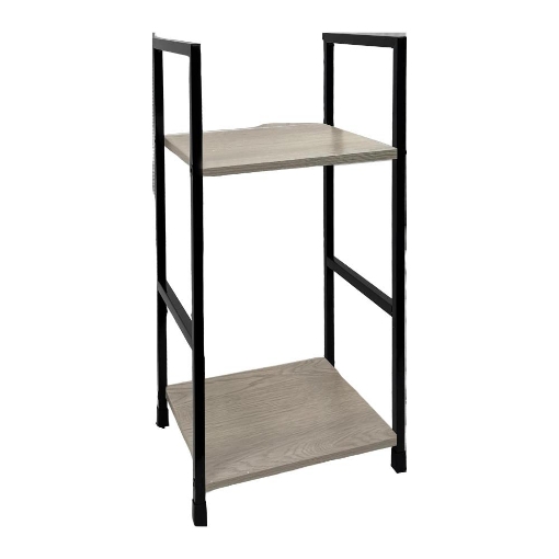 LIBRERIA STILE INDUSTRIAL A 3 RIPIANI IN LEGNO E METALLO DIMENSIONI 29X24X48CM - COLORE ROVERE