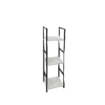 LIBRERIA STILE INDUSTRIAL A 3 RIPIANI IN LEGNO E METALLO DIMENSIONI  29X24X80CM - COLORE BIANCO LEGNO