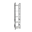 LIBRERIA STILE INDUSTRIAL A 5 RIPIANI IN LEGNO E METALLO DIMENSIONI  29X24X144CM - COLORE BIANCO LEGNO LEGNO